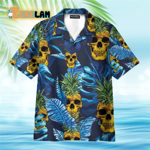 Pineapple Skull Tropical Pattern Hawaiian Shirt