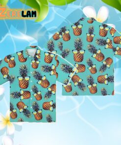 Pineapple Wear Sunglasses Tropical Hawaiian Shirt