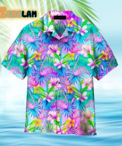 Pink Flamingo Tropical Aloha Hawaiian Shirt