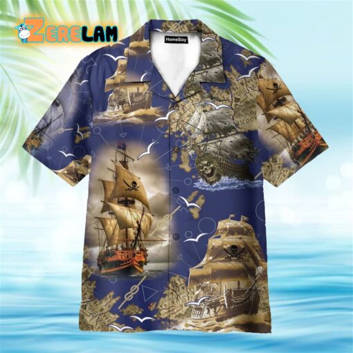 Pirate Boat Hawaiian Shirt