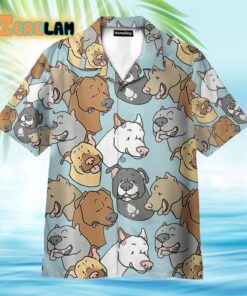 Pitbull Dogs Beach Hawaiian Shirt