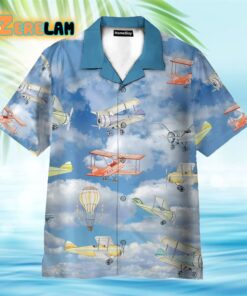 Planes And Hot Air Balloon Fly Away Hawaiian Shirt