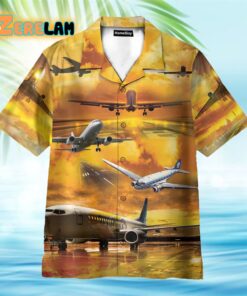 Planes Sunset Hawaiian Shirt