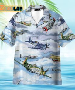 Planes Warbirds WW2 Fighters Planes Hawaiian Shirt