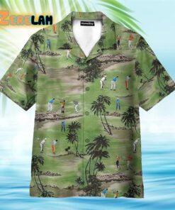 Playing Golf Coconut Tree Golf Club Hawaiian Shirt