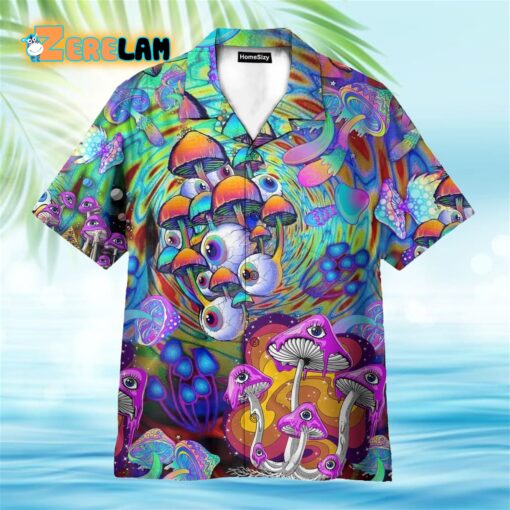 Psychedelic Art Magic Mushroom Trippy Hawaiian Shirt