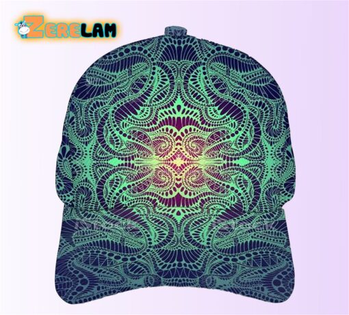 Psychedelic Trippy Colorful Fractal Mandala Seamless Hat