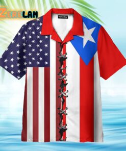 Puerto Rico PR Flag Hawaiian Shirt