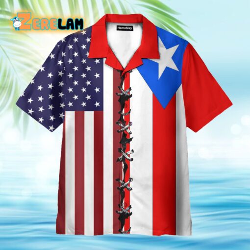 Puerto Rico PR Flag Hawaiian Shirt