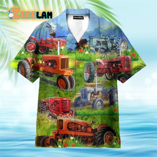 Real Men Drive Tractors Hawaiian Shirt