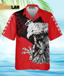 Red Polish Eagle Aloha Hawaiian Shirt