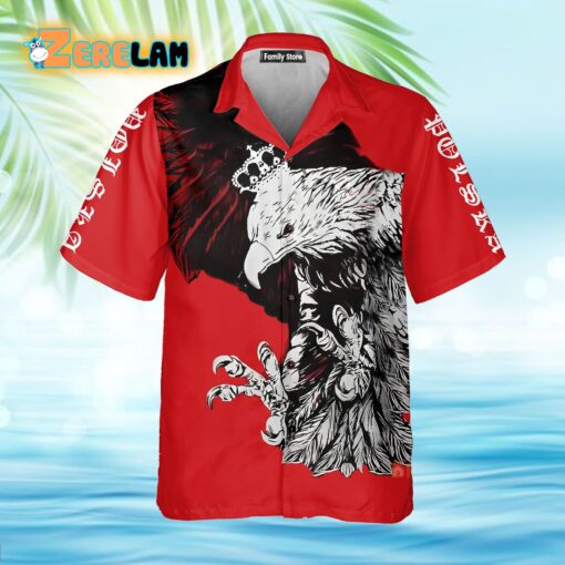 Red Polish Eagle Aloha Hawaiian Shirt