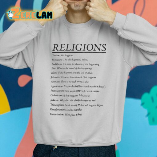 Religions Taoism Hinduism Buddhism Zen Islam Shirt