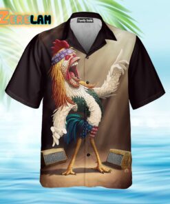 Rooster Chest Pocket Hawaiian Shirt