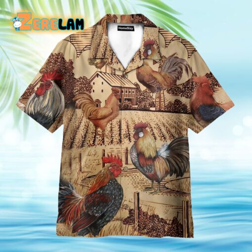 Rooster Vintage Hawaiian Shirt