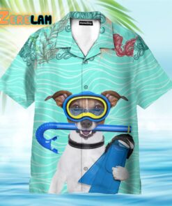 Scuba Diving Jack Russell Terrier Dog Hawaiian Shirt