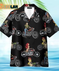Sexy Girl Drive Motorbike Hawaiian Shirt