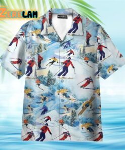 Skiing Men’s Hawaiian Shirt