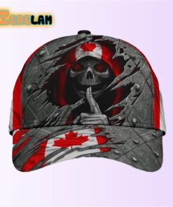 Skull Canada Flag Hat
