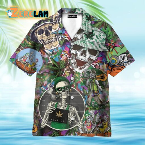 Skull Hippie Hawaiian Shirt
