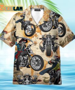 Skull Motorcycle Hawaiian Shirt