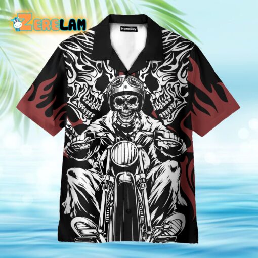 Skull Rider Motorcycle Hawaiian Shirt