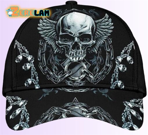 Skull Winged Skeleton With Chains Beautiful Hat