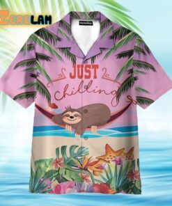 Sloth Just Chilling Funny Hawaiian Shirt