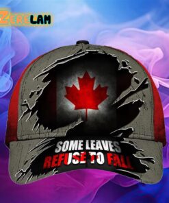Some Leaves Refuse To Fall Canada Flag Vintage Hat