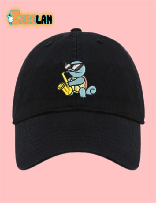 Squirtle Playing The Saxophone Embroidered Hat