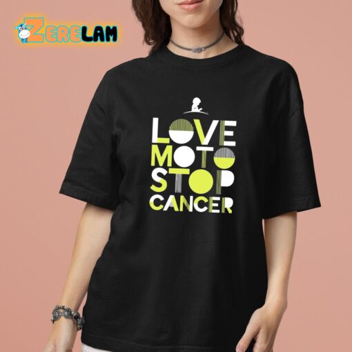 St Jude Love Moto Stop Cancer Shirt