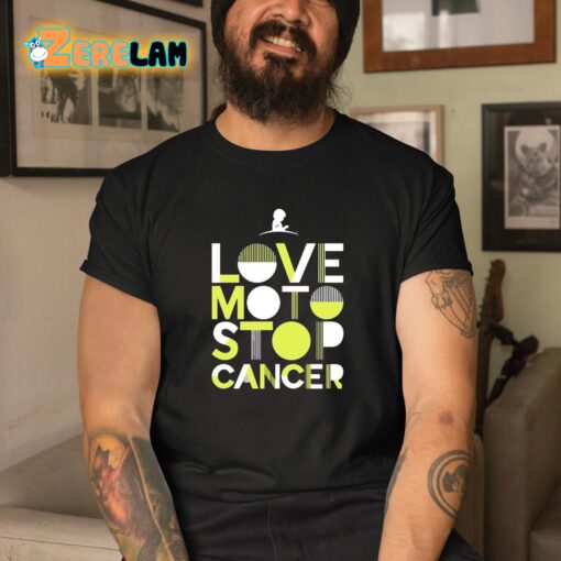 St Jude Love Moto Stop Cancer Shirt