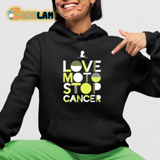 St Jude Love Moto Stop Cancer Shirt