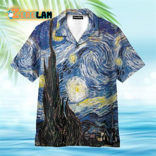 Starry Night Summer Beach Hawaiian Shirt