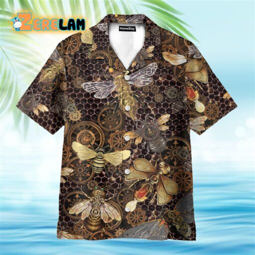 Steampunk Bee Hawaiian Shirt