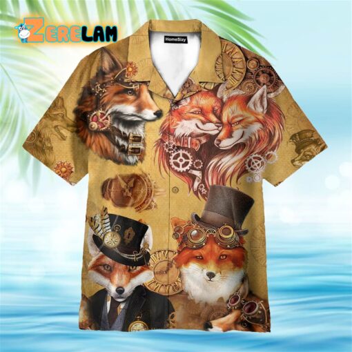 Steampunk Fox Hawaiian Shirt