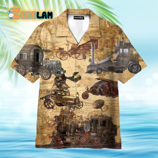 Steampunk Vehicle Design Hawaiian Shirt