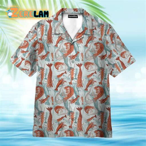 Summer Seafood Shrimps Fan Hawaiian Shirt