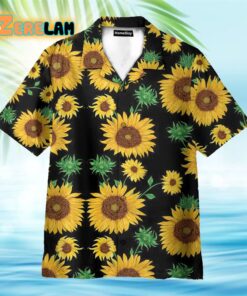 Sunflowers Black Hawaiian Shirt