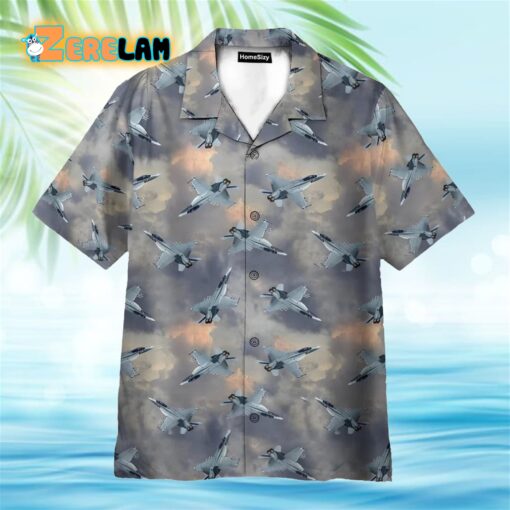 Super Hornet Aircraft Sky Hawaiian Shirt