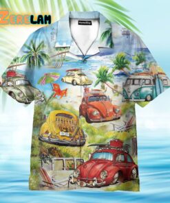 Surf Car On The Beach Hawaiian Shirt