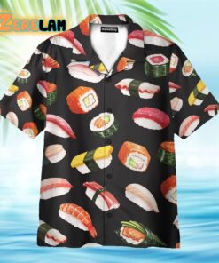 Sushi Party In Black Hawaiian Shirt