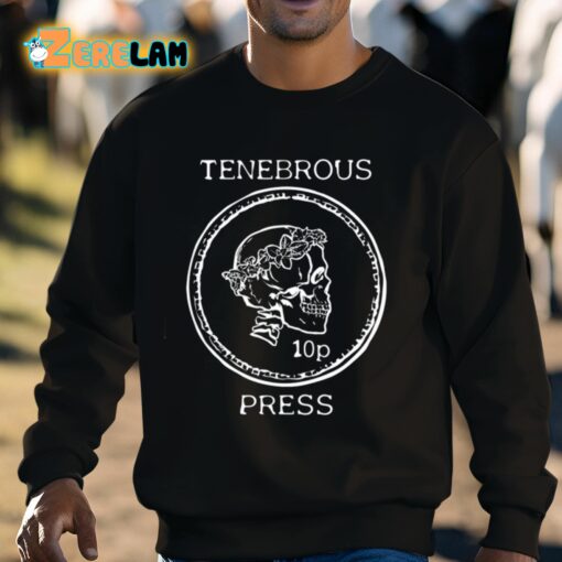 Tenebrous Press Skull And Laurel Straight Cut Shirt