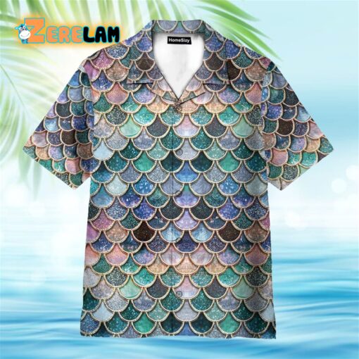 The Most Blue Sparkle Mermaid Tail Ocean Hawaiian Shirt