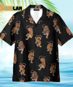 Three Tigers Partern Chinese Style Hawaiian Shirt