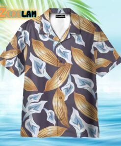 Tom Selleck Magnum Pi Calla Lily Purple Cosplay Hawaiian Shirt