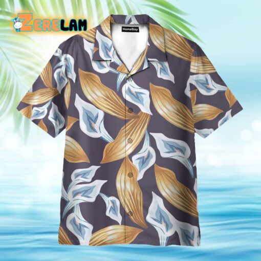 Tom Selleck Magnum Pi Calla Lily Purple Cosplay Hawaiian Shirt