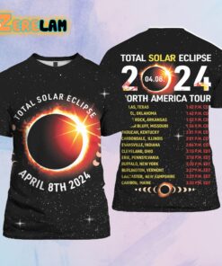 Total Solar Eclipse April 8 2024 North America Tour Shirt