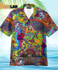 Trippy Hippie Mushroom Hawaiian Shirt