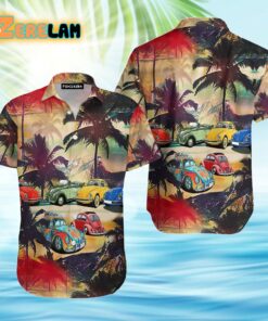 Tropical Beach Bug Car Aloha Hawaiian Shirt